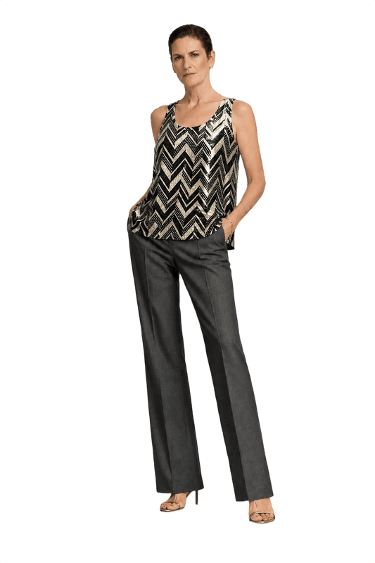 1990s Black Silk-Like Tank Top - Model