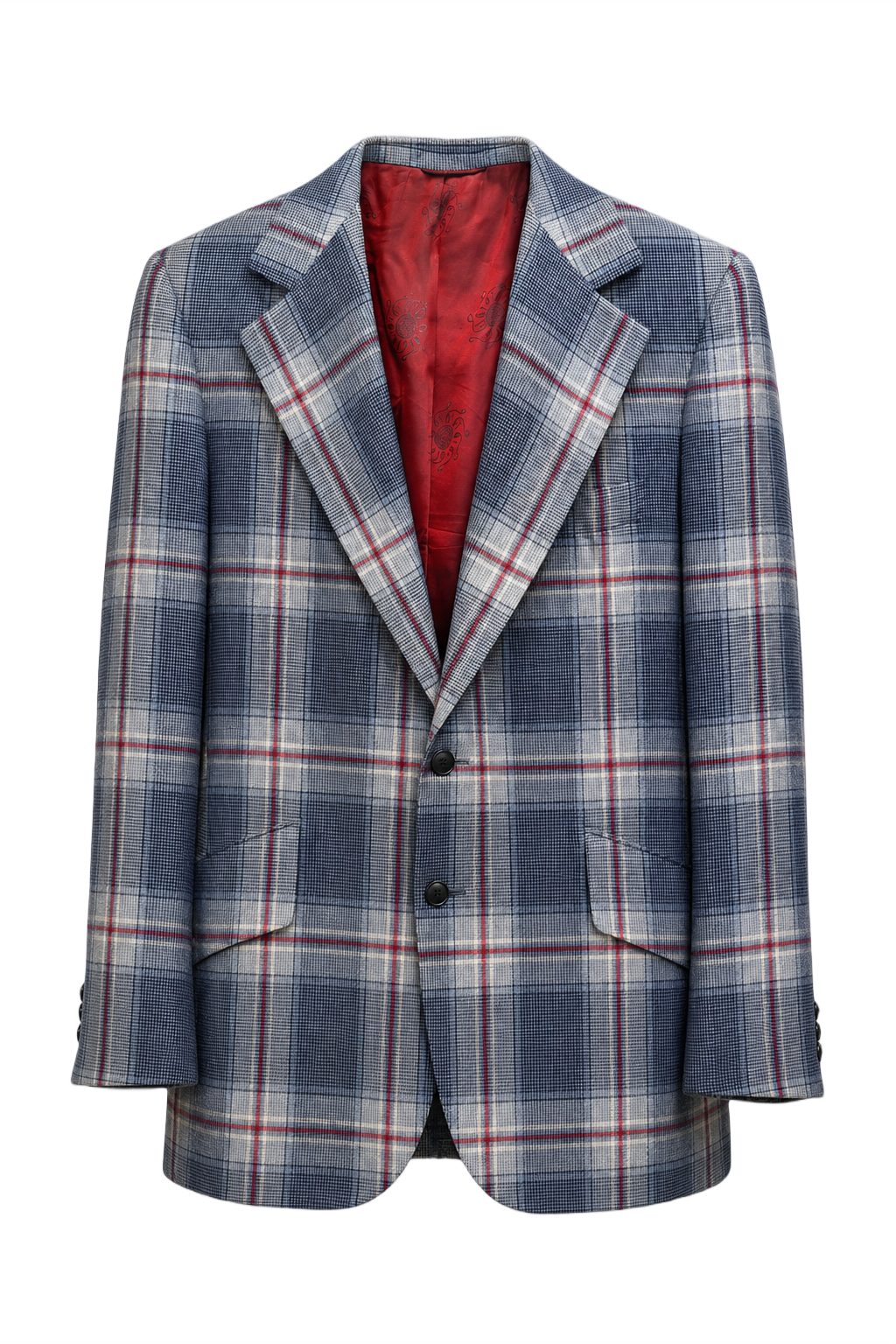 1960s Blue Wool Blazer - Front View