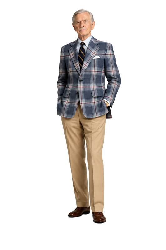 1960s Blue Wool Blazer - Model