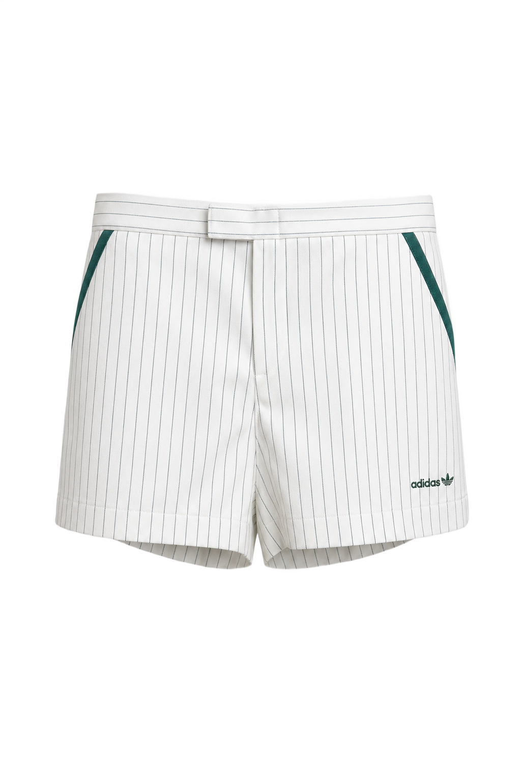 1980s White Cotton Blend Shorts - Front View