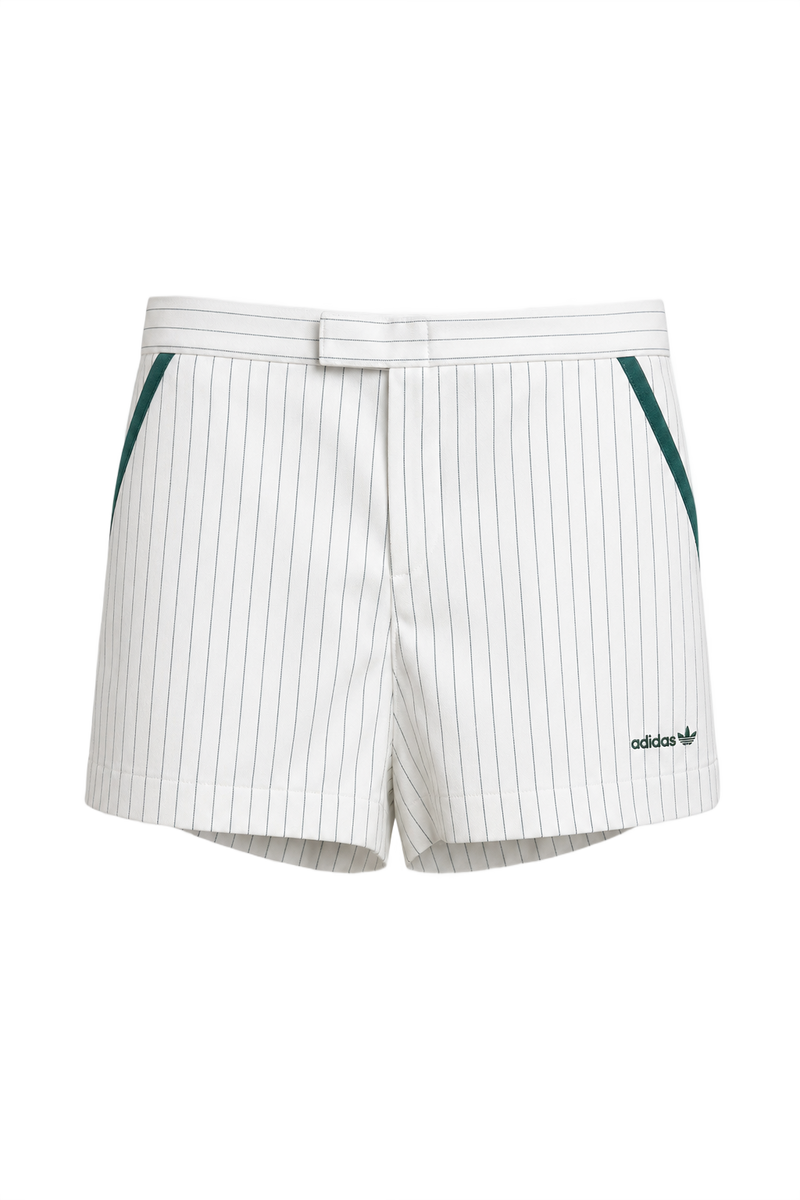 1980s White Cotton Blend Shorts - Front View