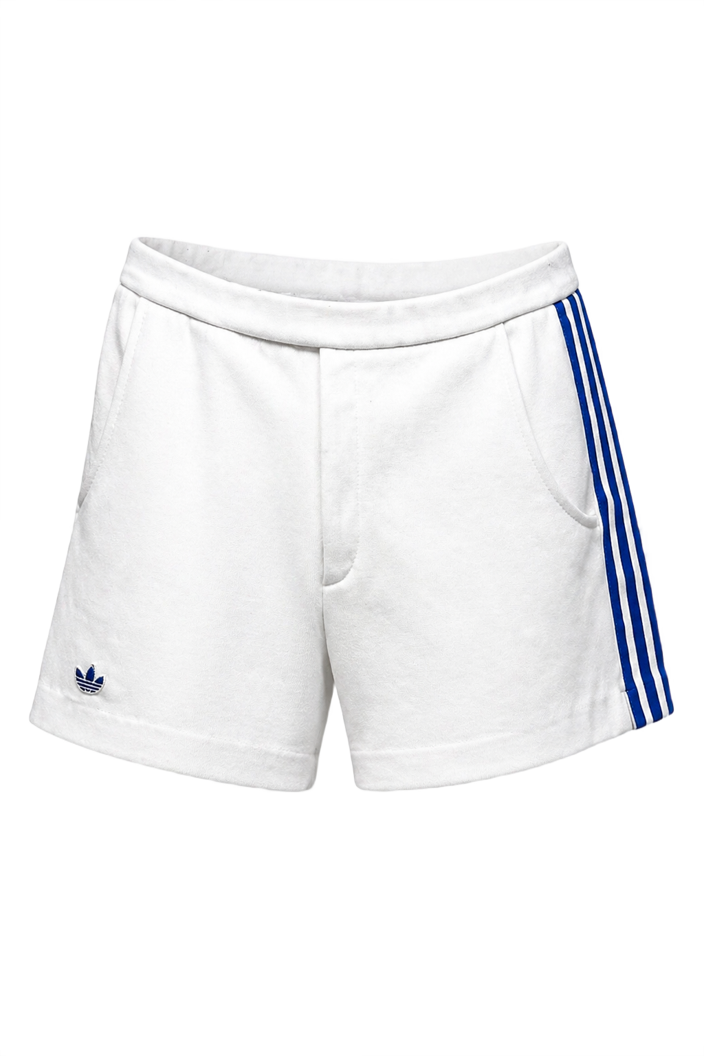 1980s White Cotton Blend Shorts - Front View
