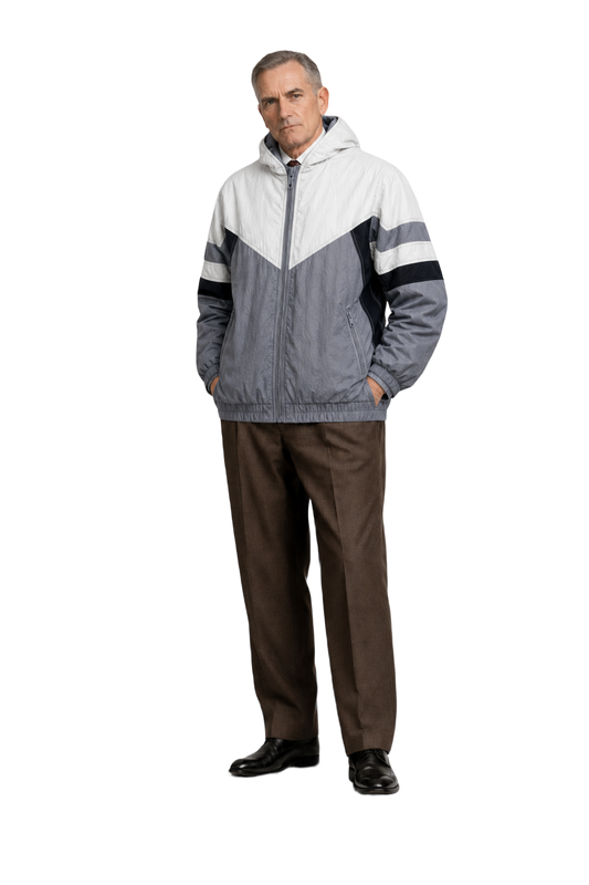 1990s White Nylon Jacket - Model