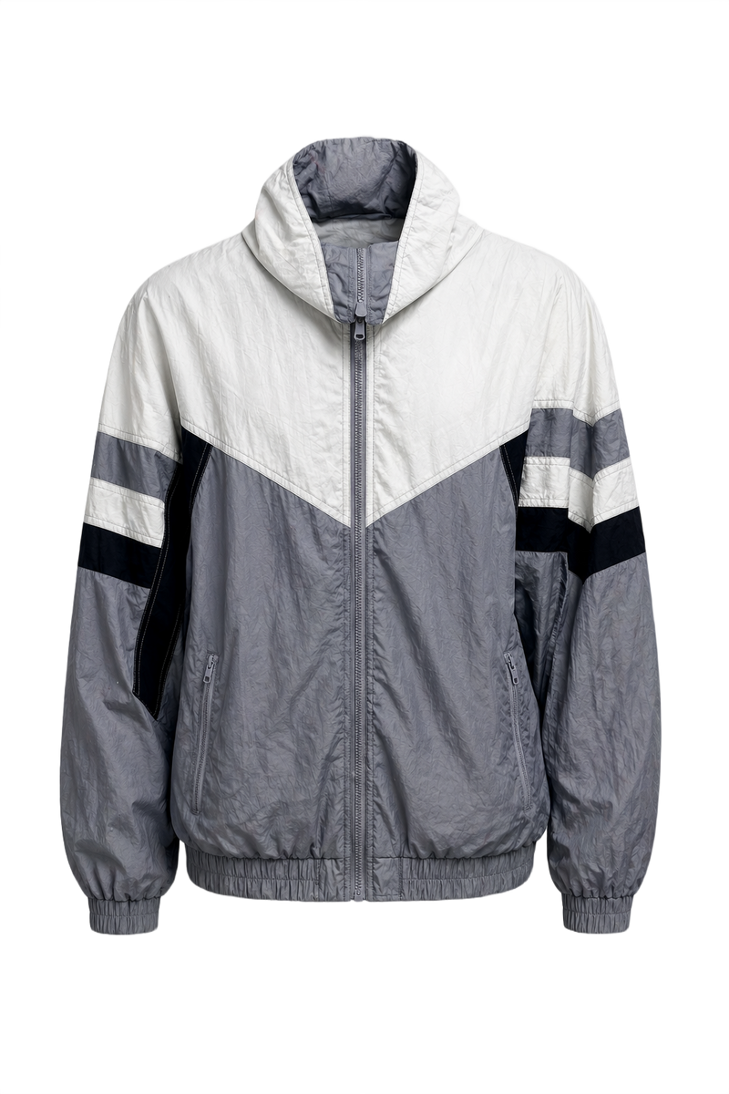 1990s White Nylon Jacket - Front View