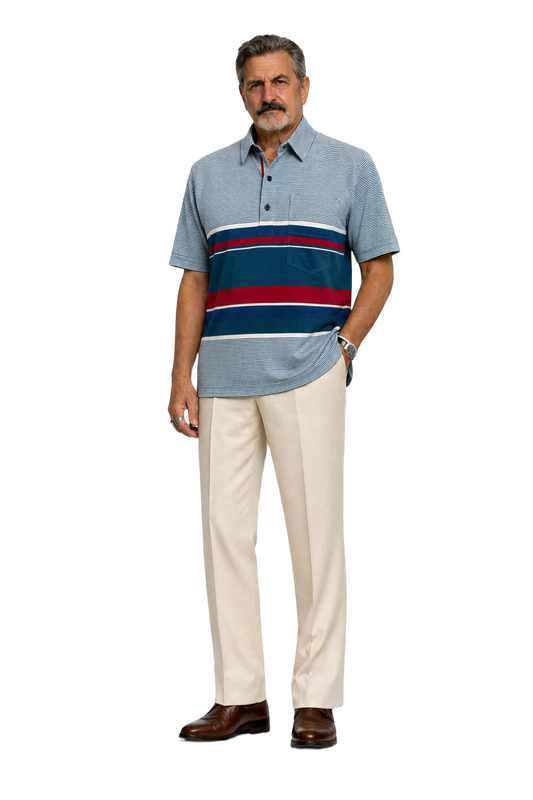 1980s Teal Cotton Polo - Model
