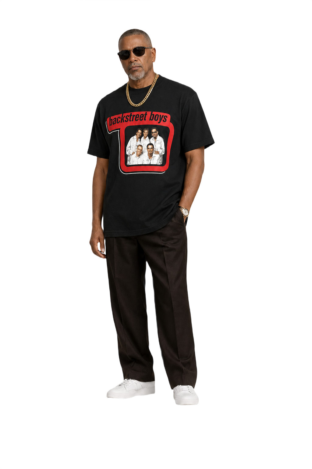 1990s Black Cotton T-shirt - Model