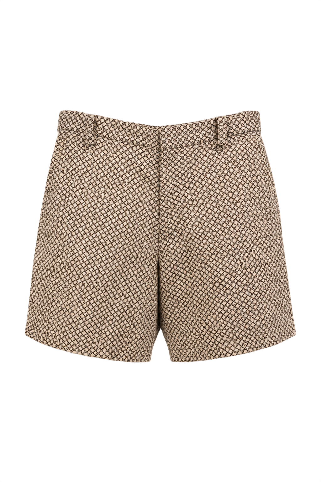1970s Tan Cotton Shorts - Front View