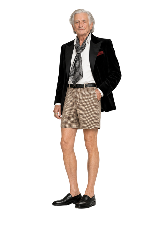 1970s Tan Cotton Shorts - Model