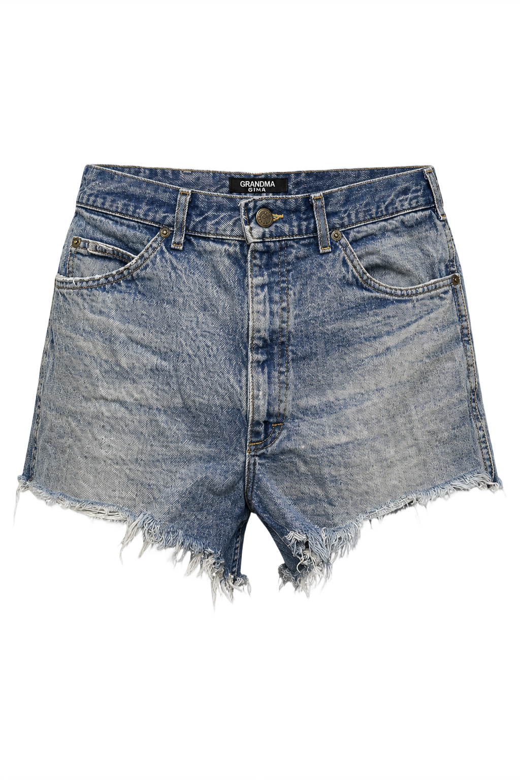 1990s Light Blue Denim Shorts - Front View