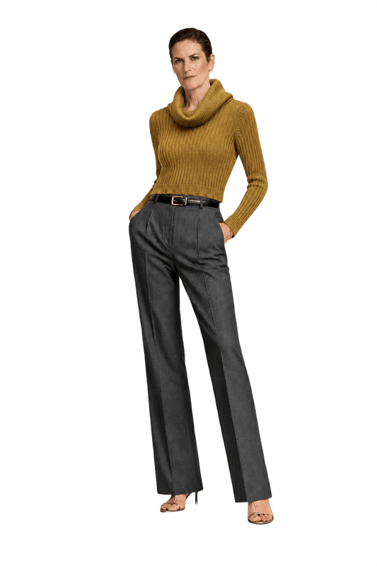 1990s Gold Polyester Sweater - Model