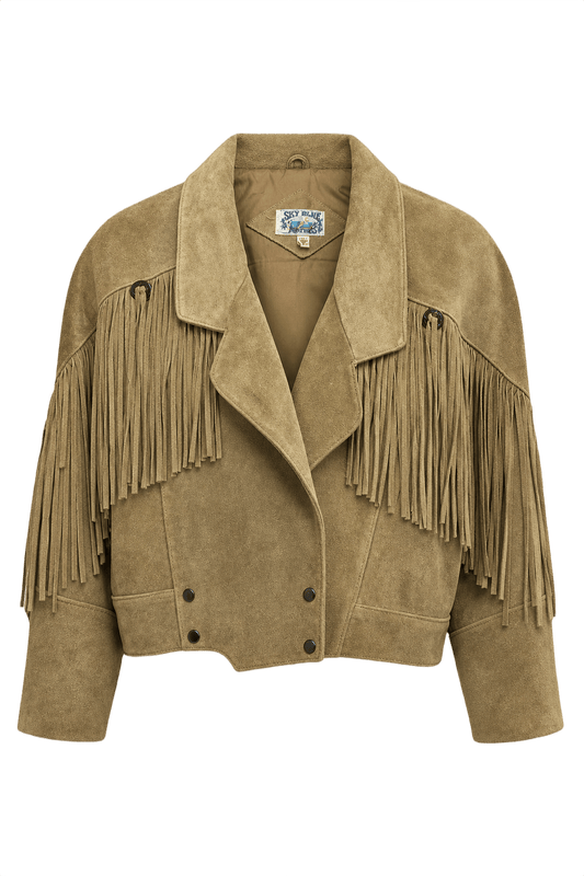 1970s Tan Suede Jacket - Front View