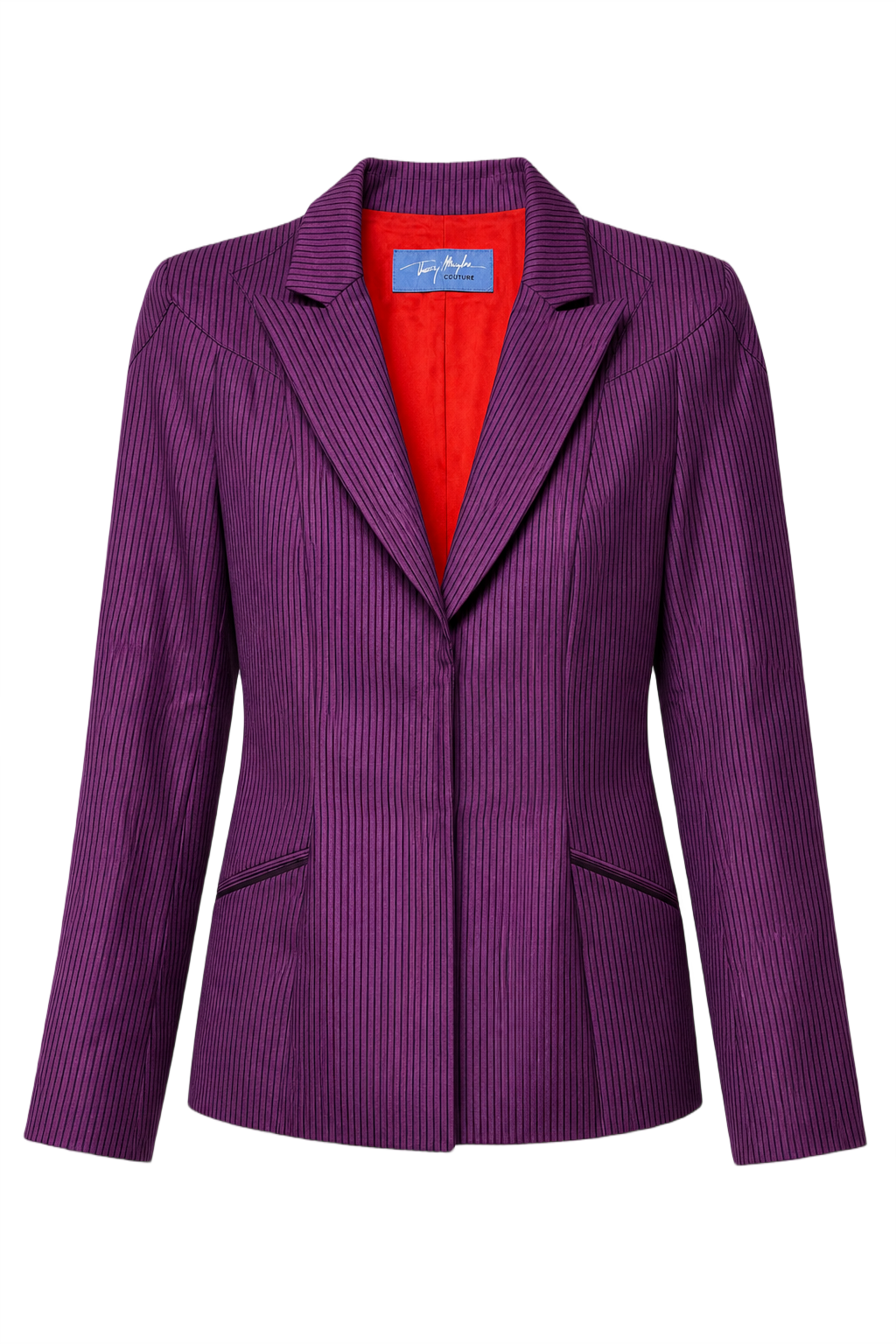 1990s Purple Wool Blazer - Front View