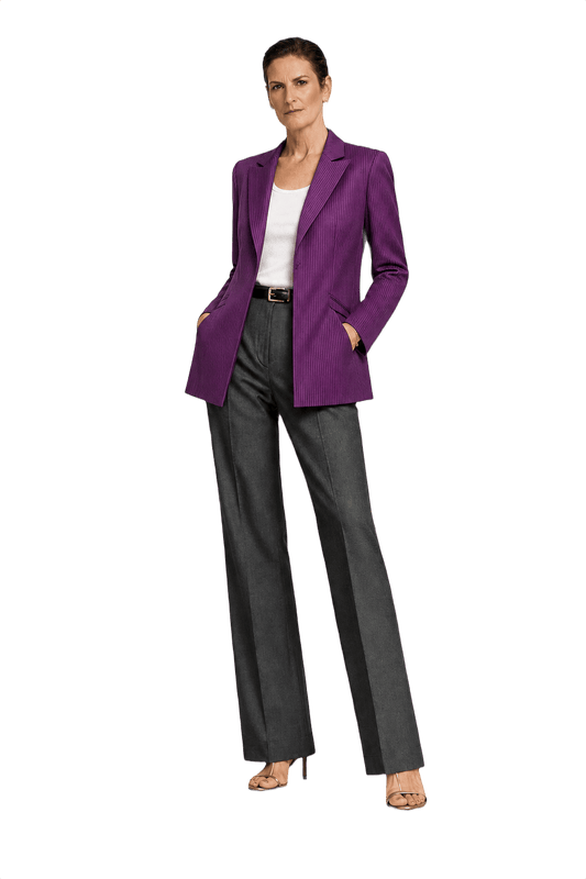 1990s Purple Wool Blazer - Model