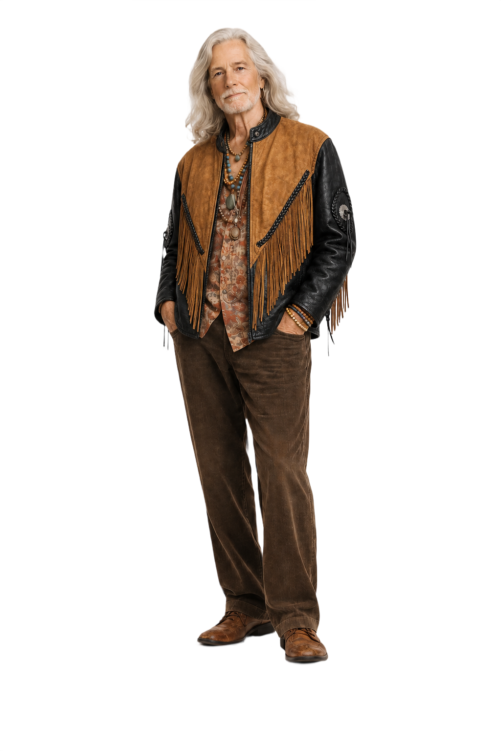 1970s Black Leather Jacket - Model