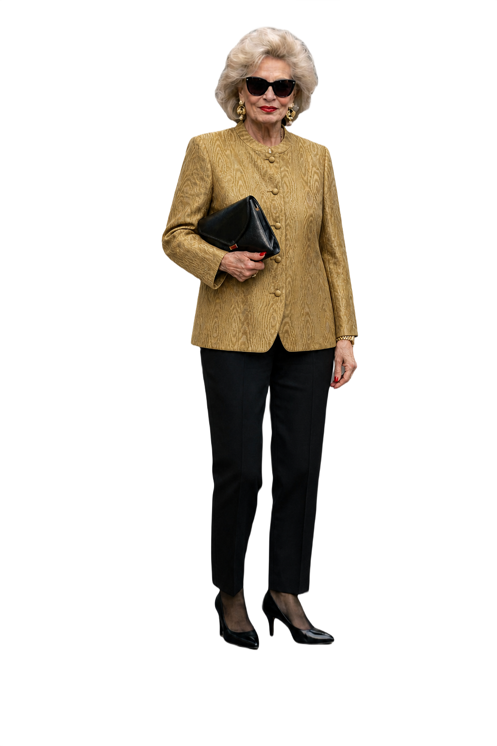 1980s Mustard Yellow Silk-like Jacket - Model