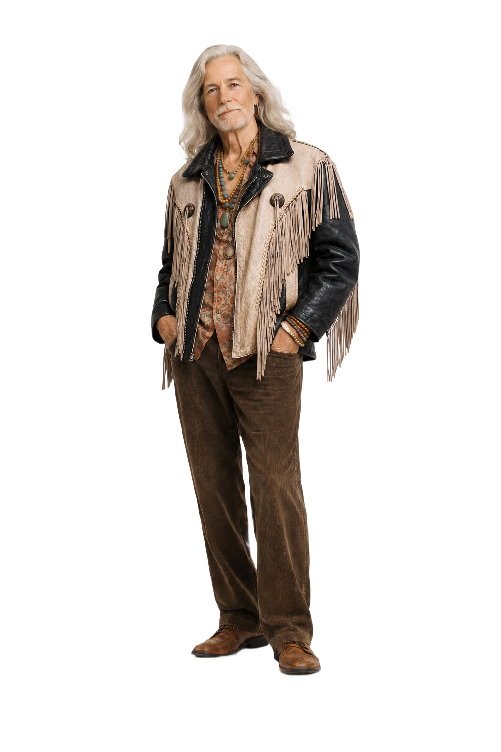 1970s Black Leather Jacket - Model