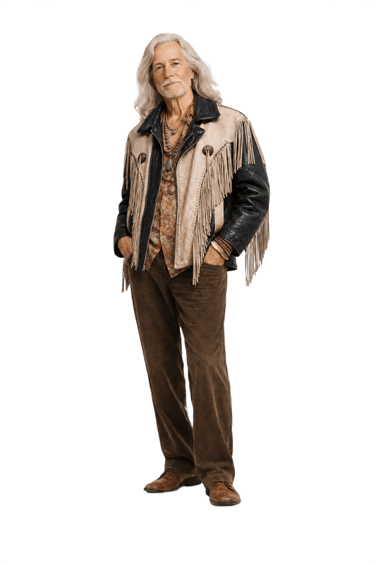 1970s Black Leather Jacket - Model