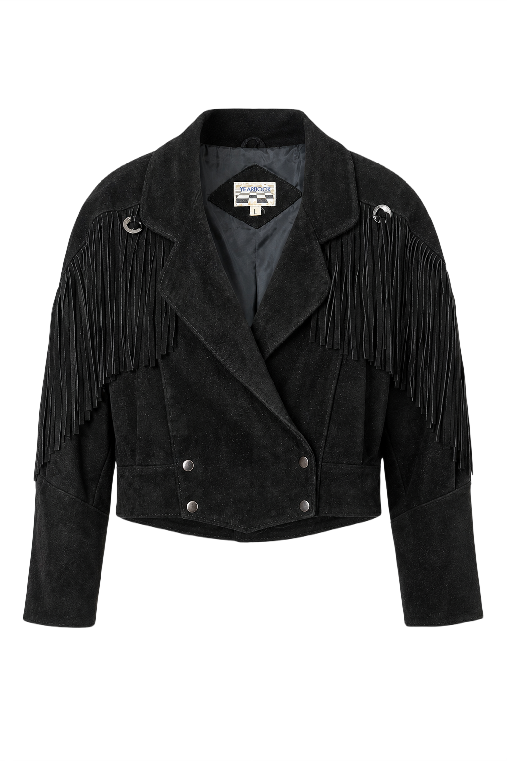 1970s Black Suede Jacket - Front View