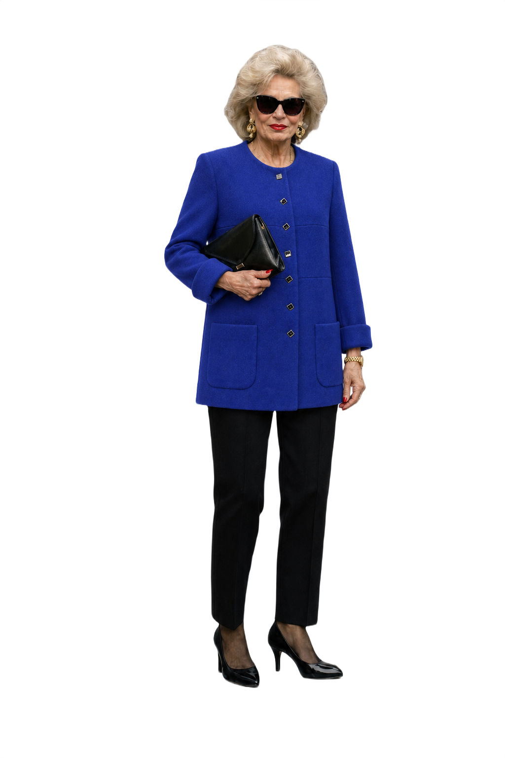 1970s Deep Blue Wool Blazer - Model