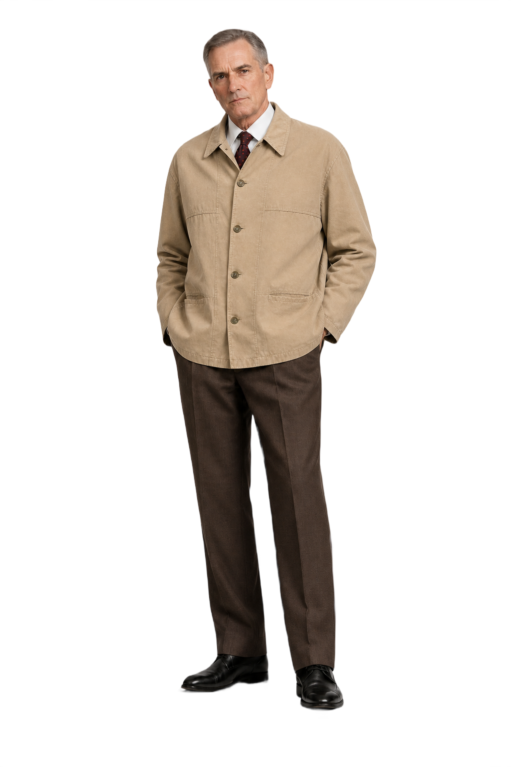 1990s Beige Cotton Jacket - Model