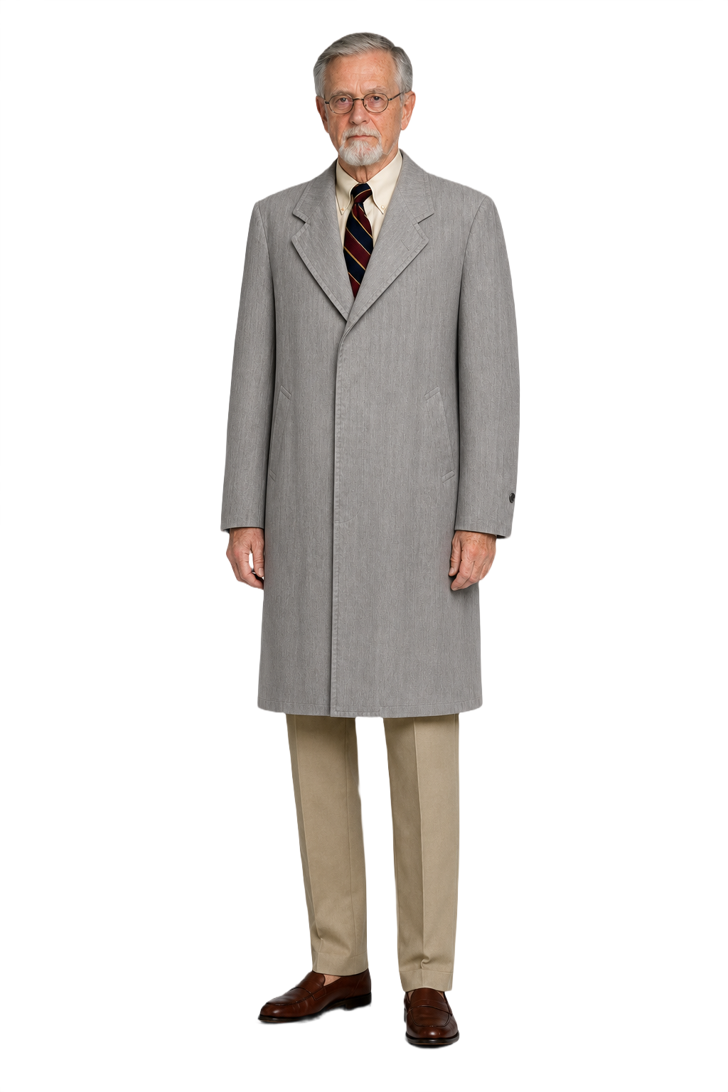 1950s Gray Polyester Coat - Model