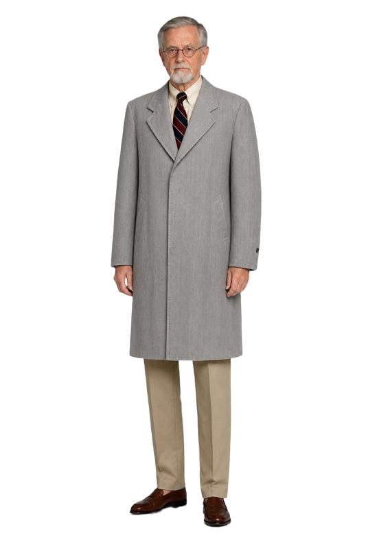 1950s Gray Polyester Coat - Model