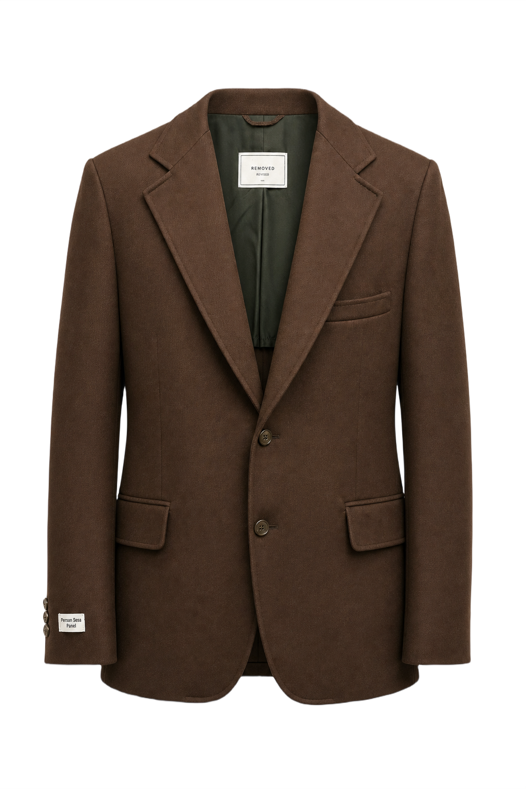 1980s Brown Wool Blazer - Front View