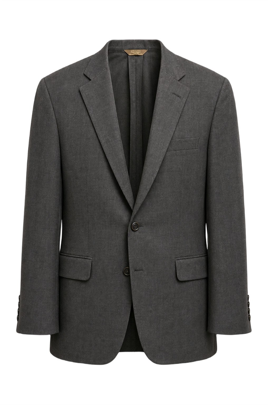 1980s Grey Wool Blazer - Front View