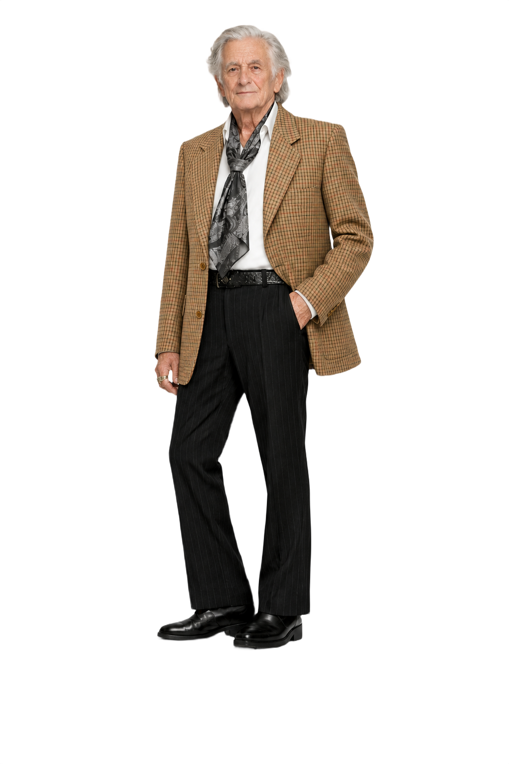 1970s Beige Wool Blazer - Model
