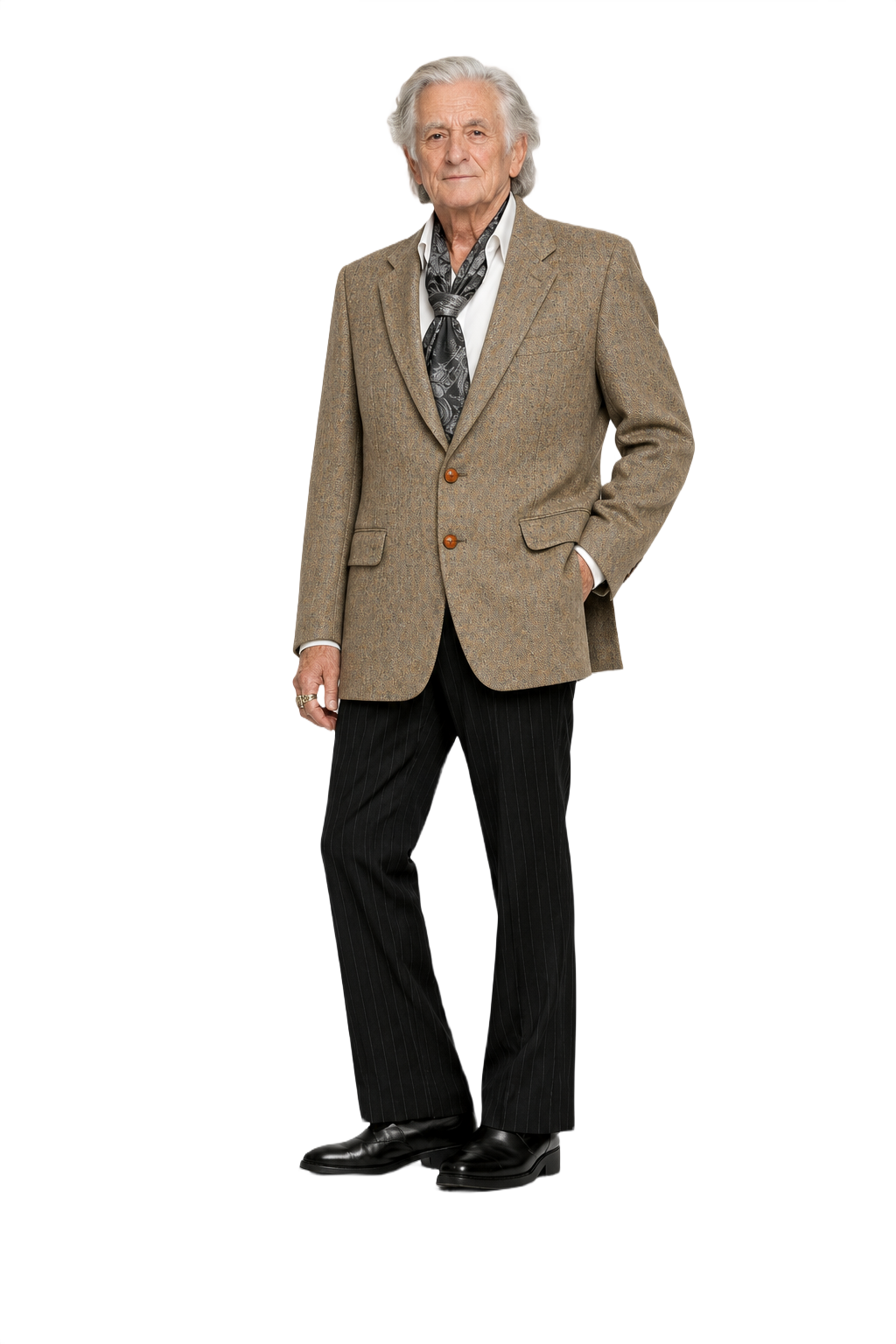 1970s Brown Wool Blazer - Model
