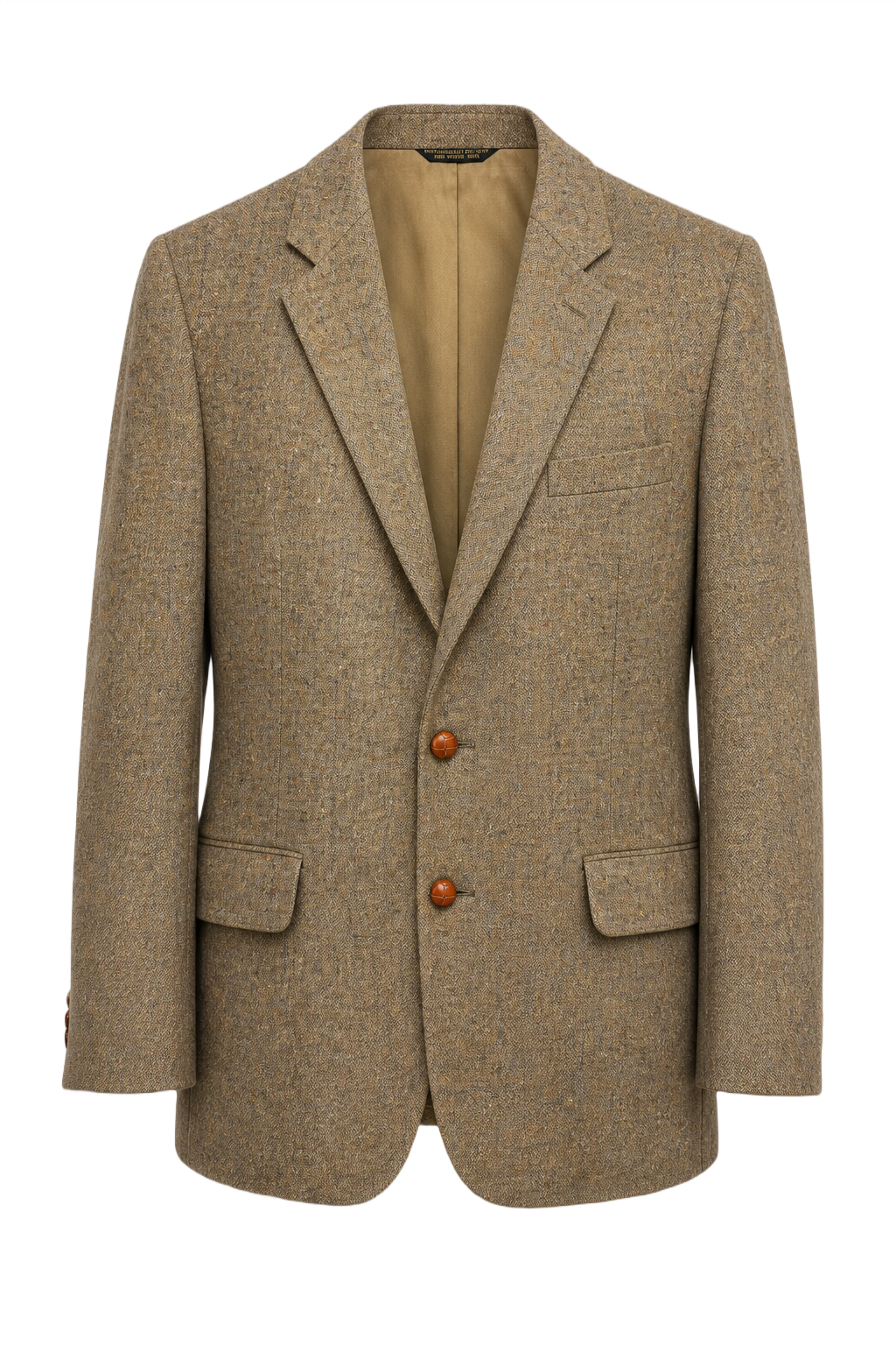 1970s Brown Wool Blazer - Front View