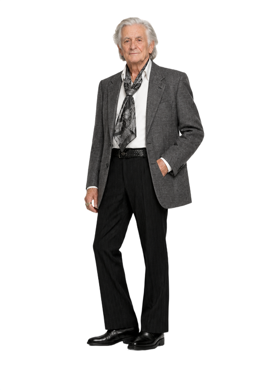 1970s Gray Wool Blend Blazer - Model