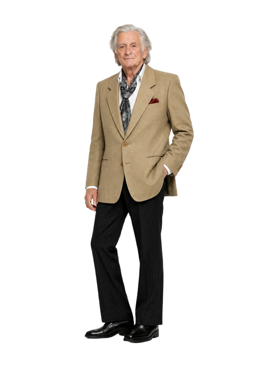 1970s Beige Wool Blazer - Model