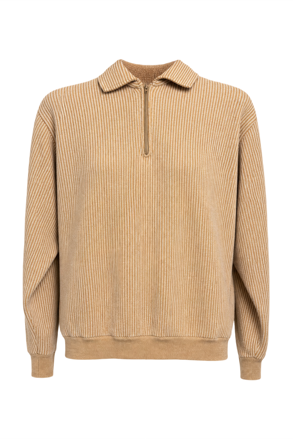 1970s Beige Wool Blend Sweater - Front View