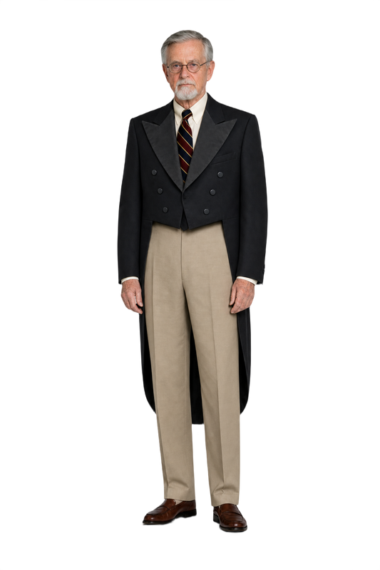 1950s Black Wool Tuxedo - Model