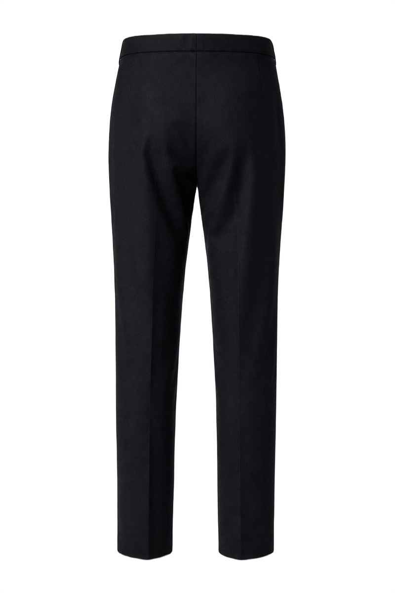 1940s Black Wool Blend Trousers - Back View