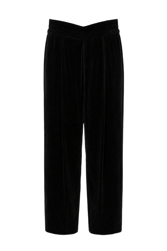 1990s Black Corduroy Pants - Front View