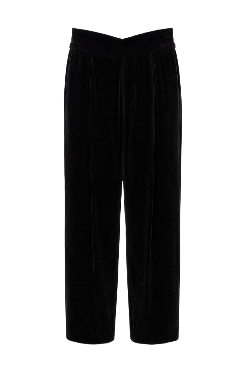 1990s Black Corduroy Pants - Front View