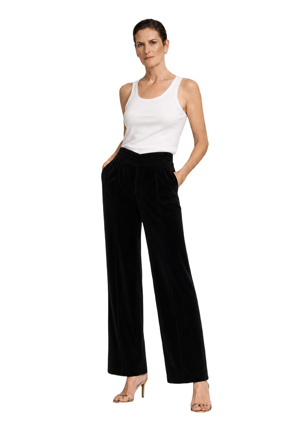 1990s Black Corduroy Pants - Model