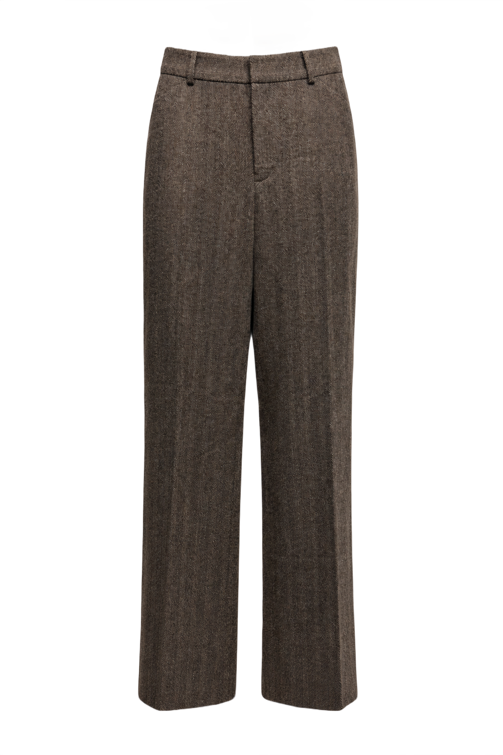 1970s Brown Wool Trousers - Front View