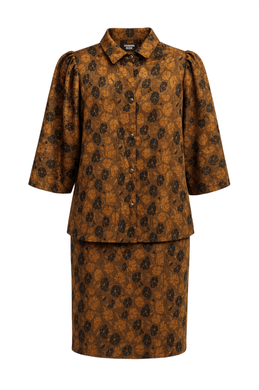 1970s Brown Corduroy 2-Piece Set - Front View