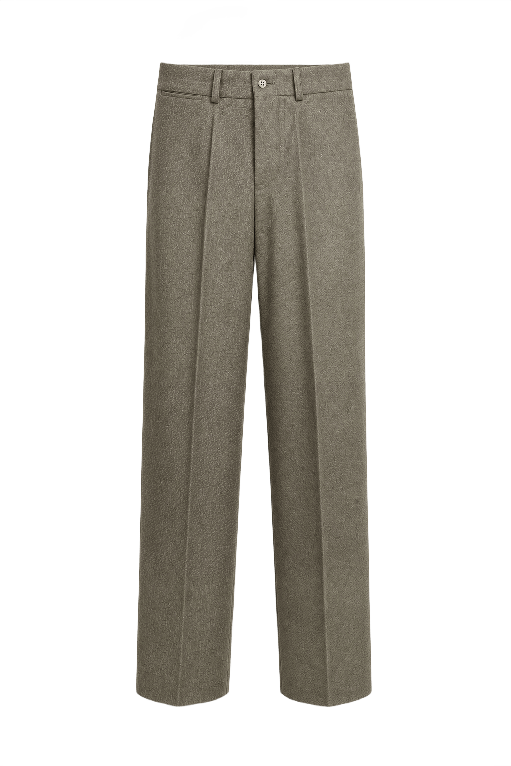 1940s Olive Green Wool Blend Trousers - Front View