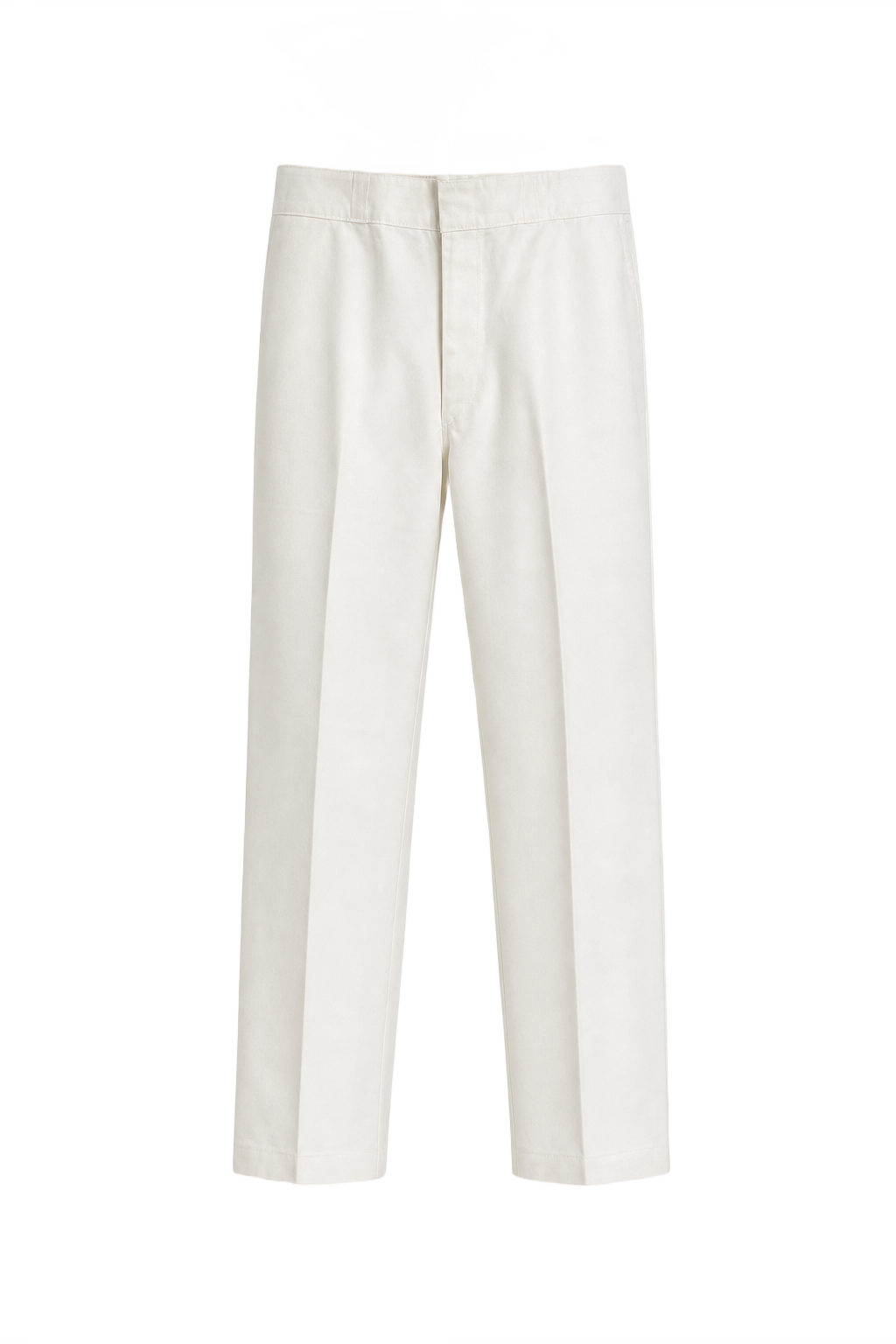 1940s White Cotton Trousers - Front View