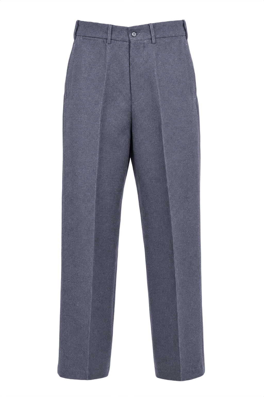 1940s Blue-Grey Wool Blend Trousers - Front View