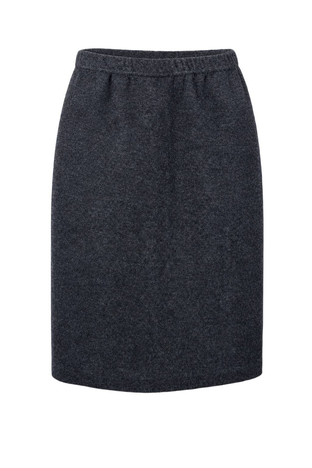 1990s Dark Gray Smooth Skirt - Front View