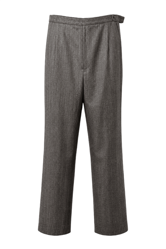 1990s Grey Wool Blend Trousers - Front View
