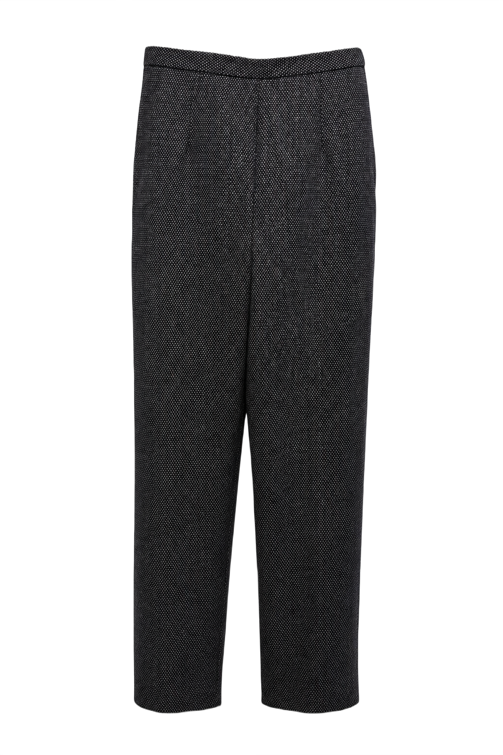 1980s Grey Wool Blend Trousers - Front View