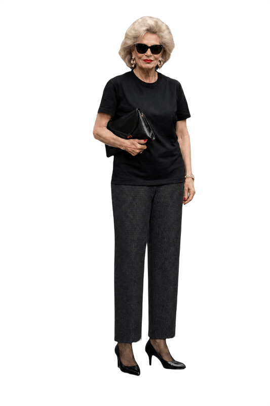 1980s Grey Wool Blend Trousers - Model
