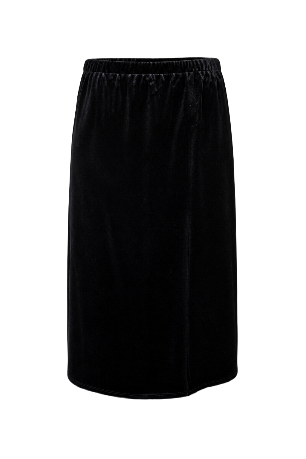 1970s Black Synthetic Blend Skirt - Front View
