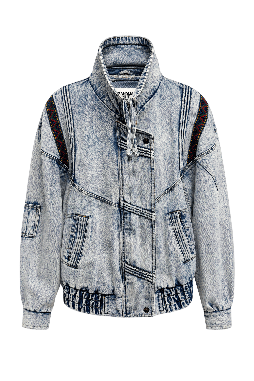 1980s Light Blue Denim Jacket - Front View